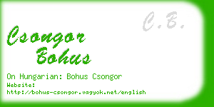 csongor bohus business card